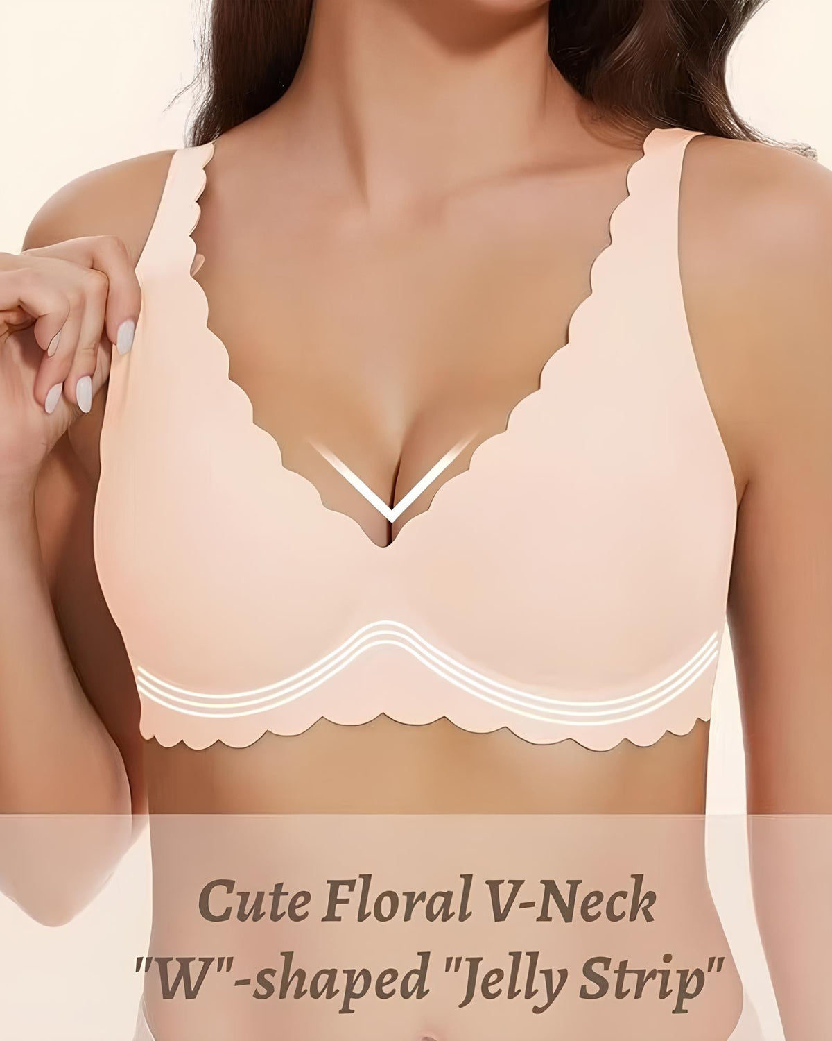 Deep V Wireless Seamless Stretchy Push-up Bra