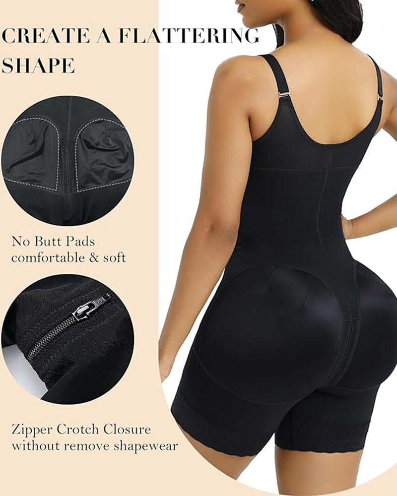 Women's Belly Tummy Lifting Butt Lifting Zipper Postpartum Body Shaper