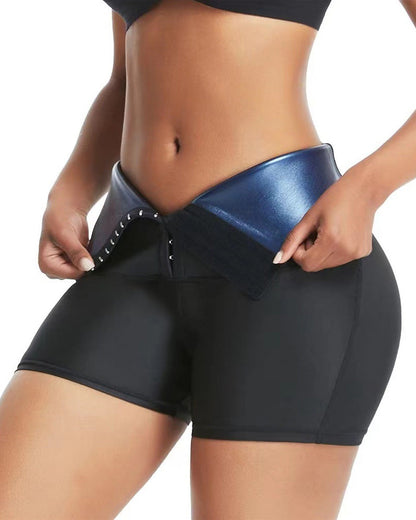 Women's Sauna Body Shaping Compression High Waist Fitness Sports Shorts