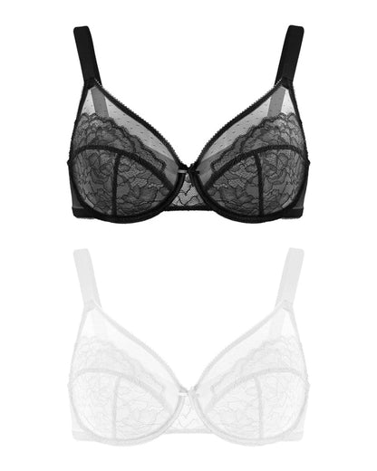 Plus Size Bras for Women Full Coverage Back Fat Underwire Minimizer Bras