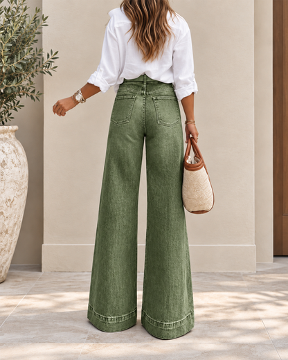 Elegant High-Waisted Extra Wide-Leg Jeans
