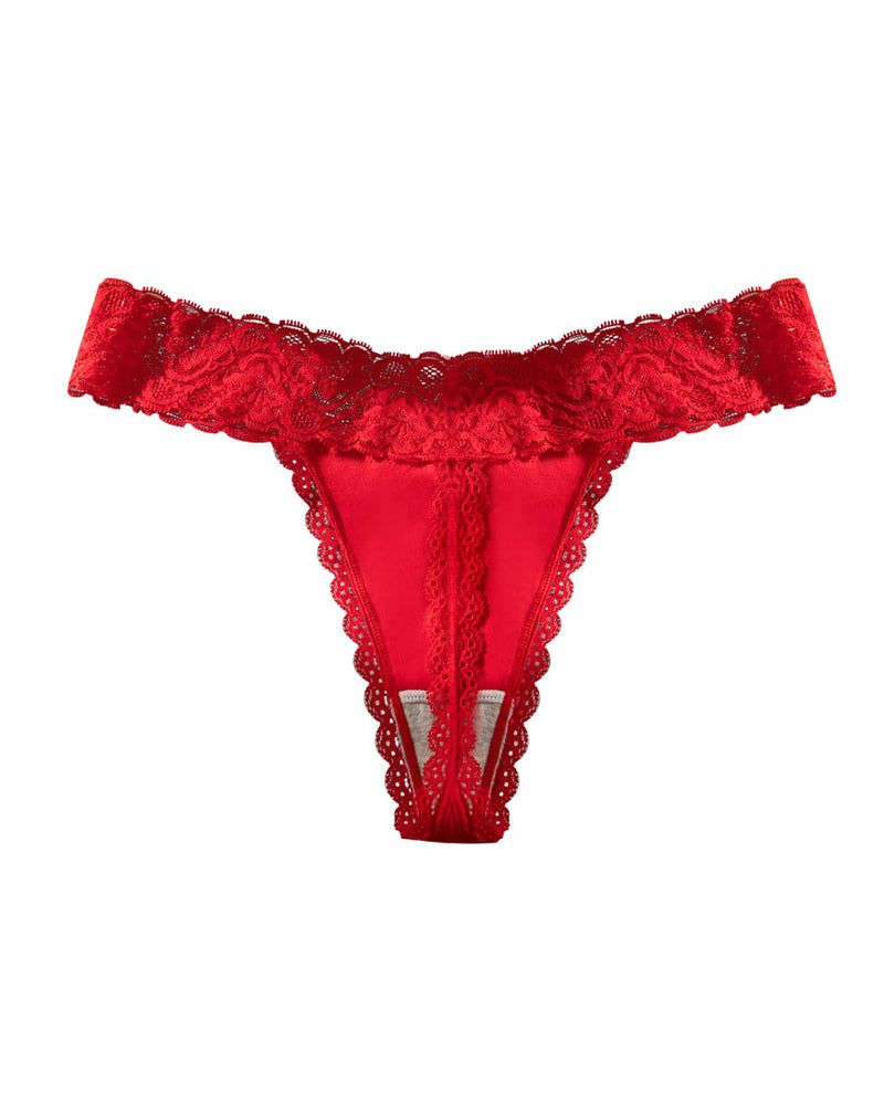 Sexy Pure Cotton Lace Low-rise Seamless Thong
