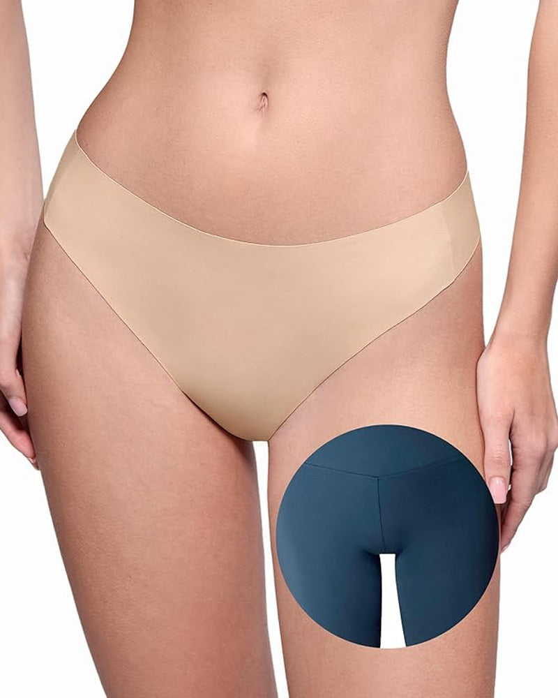 Women's Cameltoe Proof Seamless Shaping Thong Briefs