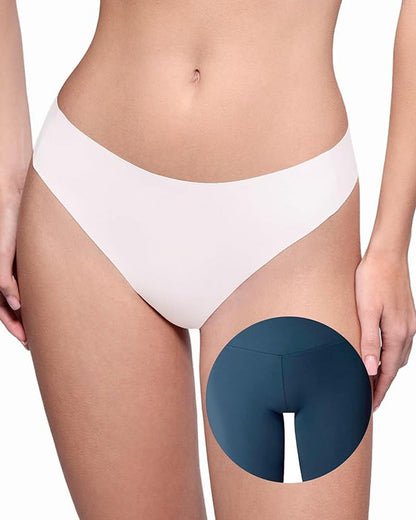 Women's Cameltoe Proof Seamless Shaping Thong Briefs
