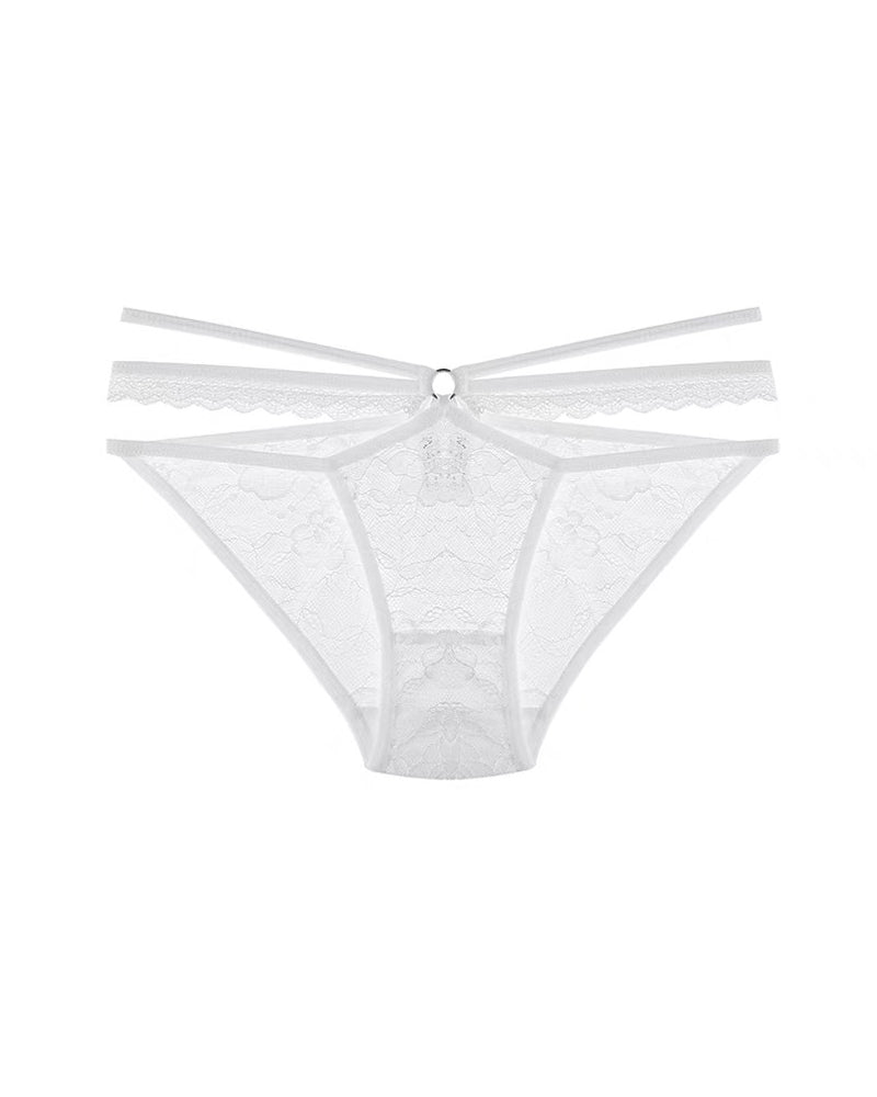 Sexy Lace Crisscross Strap Breathable Invisible Cotton Crotch Panties