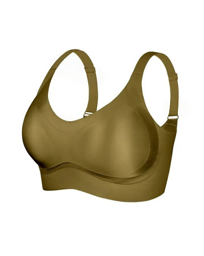 Women's Solid Color Adjustable Wire-Free Seamless Push-Up Breathable Bra