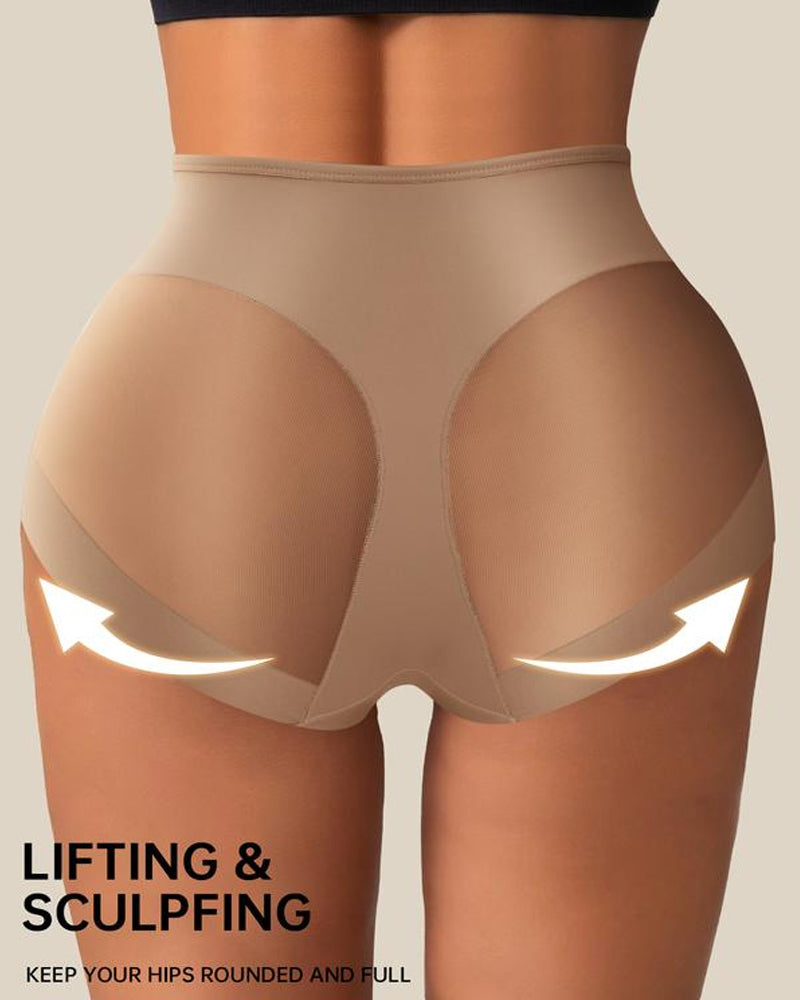 Sexy Stretchy Mesh Patchwork Tummy Control Butt Lifting Panties