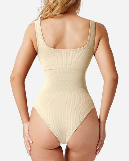 Women's Ribbed Sleeveless Bodycon Bodysuit