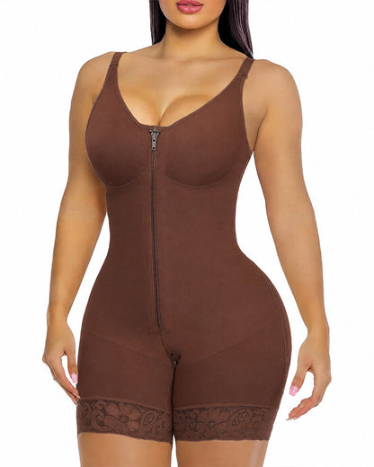 Women's Belly Tummy Lifting Butt Lifting Zipper Postpartum Body Shaper