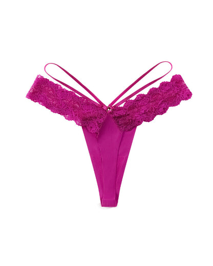 Sexy Double-strapped Lace Thong Panties