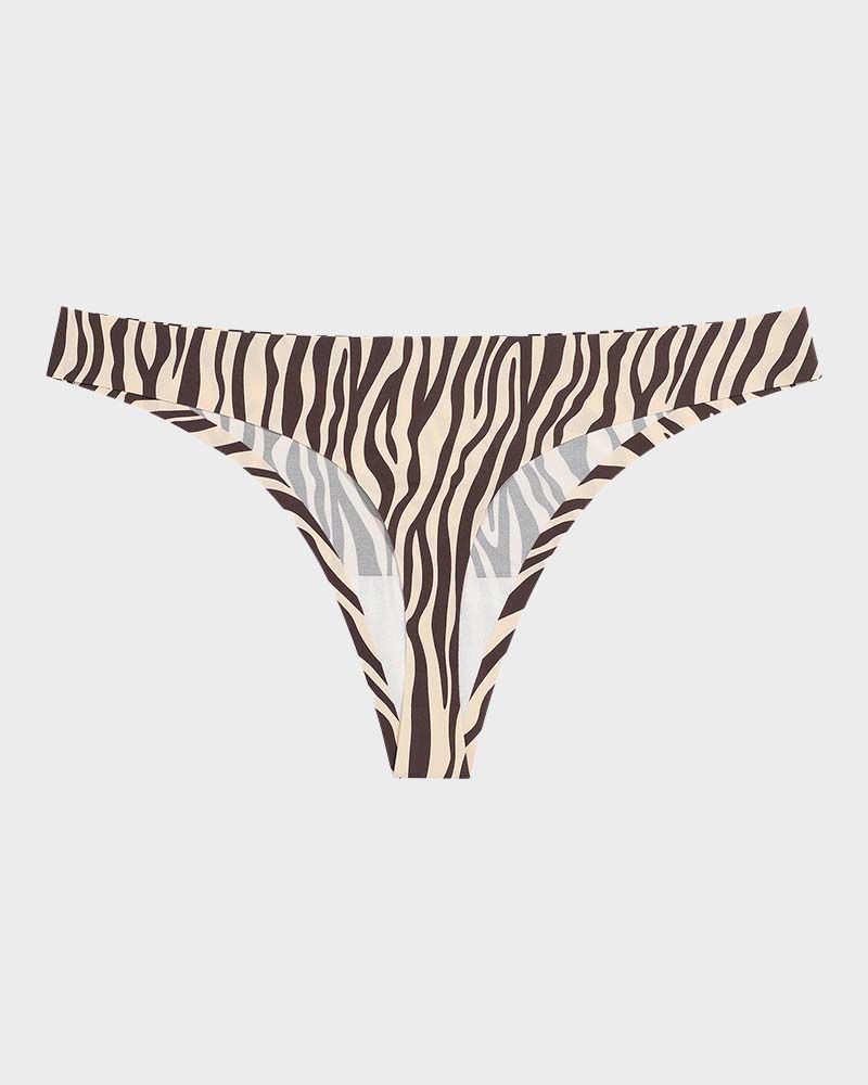 Floralshe®Low-Rise Animal Print Seamless Thong Panty