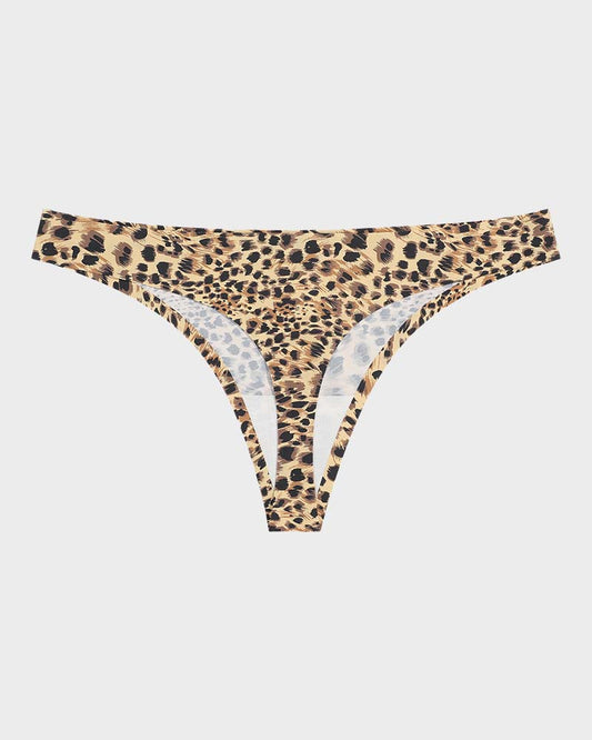 Floralshe®Low-Rise Animal Print Seamless Thong Panty