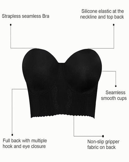 Women's Full Bust and Full Body Seamless Push Up Support Bra