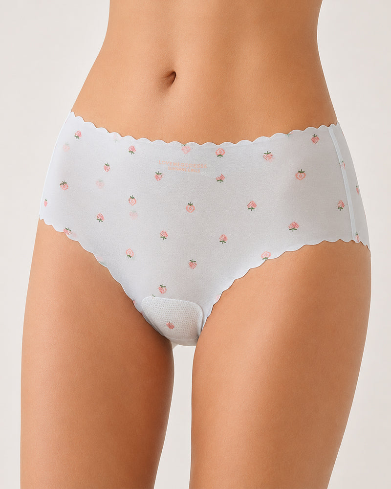 Six-pack Ice Silk Seamless Breathable Print Panties