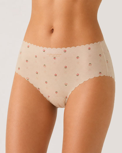 Six-pack Ice Silk Seamless Breathable Print Panties