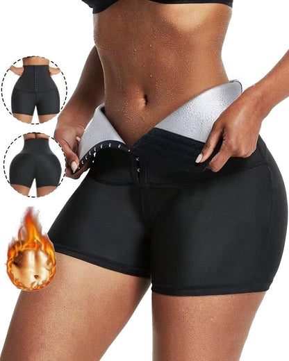 Women's Sauna Body Shaping Compression High Waist Fitness Sports Shorts