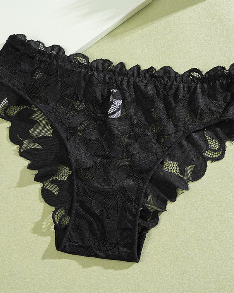 Women's Sexy Lace Floral Mesh Breathable Panties