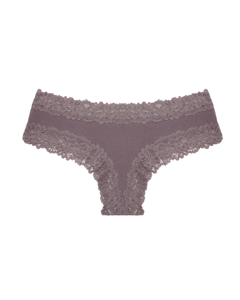 Comfortable Sexy Mid-Rise Lace-Trimmed Cotton Crotch Briefs