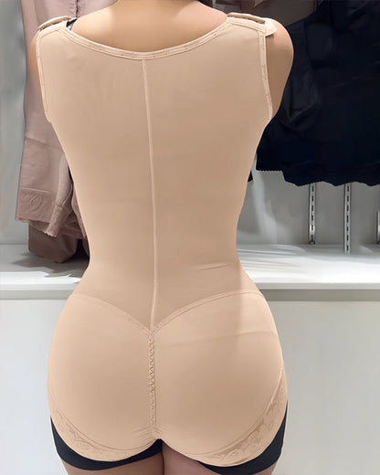 Women's Tummy-Controlling Buttocks-Lifting Lace Patchwork One-Piece Body Shaper